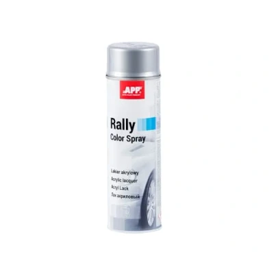 Imagen de APP Rally Color Spray Pintura Acrilica en Gris Plata para Metal, Plastico, Madera, Coche Barniz Acrilico Aerosol Brillante 500 ml