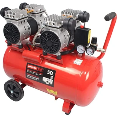 Imagen de MADER POWER TOOLS Compresor de Aire Monobloco, 50L, 4HP, 4 Cabezas, 2 Motores, 09374