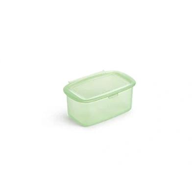 Imagen de Lékué Recipiente Reutilizable para conservar/congelar Alimentos,Silicona Platino Verde Translúcido, 1 l
