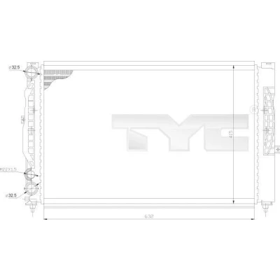 Imagen de Radiador, refrigeración del motor TYC 702 0011