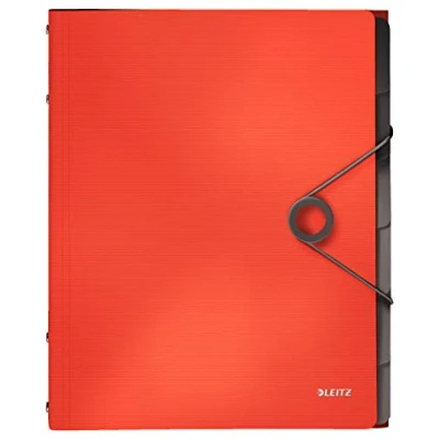 Imagen de LEITZ 45691020 Carpeta clasificador SOLID PP 6 separadores DIN A4 color rojo