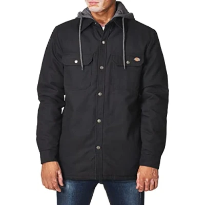 Imagen de CHEROKEE Chaqueta de Forro Polar con Capucha Pato Hydroshield Abrigo utilidades Trabajo, Negro, L para Hombre