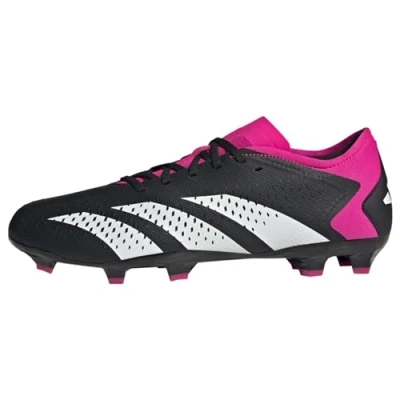 Imagen de adidas Predator Accuracy.3 Low Firm Ground Boots, Botas de fútbol Unisex Adulto, Core Black/Cloud White/Shock Pink, 43 1/3 EU