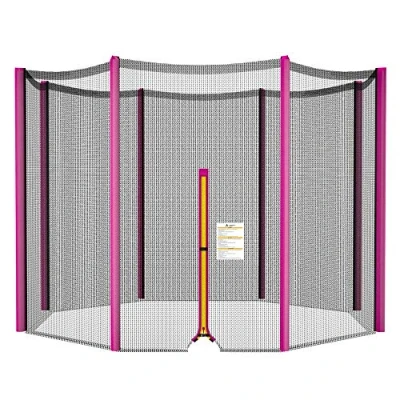 Imagen de ULTRAPOWER SPORTS Red de Seguridad Trampolín 244 305 366 397cm Reemplazo la del Cama elástica para 6/8 Postes Rectos Manguito PVC Rosa 12FT 6