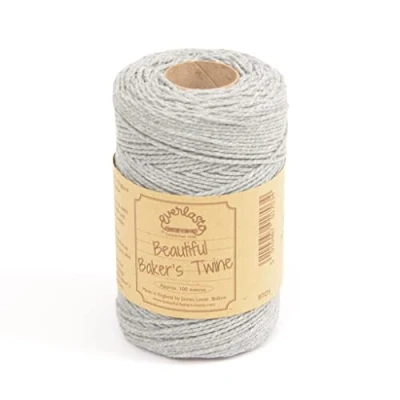 Imagen de EVERLASTO Bobinas de Cordel sólido 100 m para panaderos, Algodón, Plateado, 2 mm