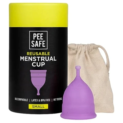 Imagen de PEESAFE Copa Menstrual Para Adolescentes Pequeña Minicopa Principiantes Sin Erupciones Bolsa de Viaje Incluida A Prueba Fugas