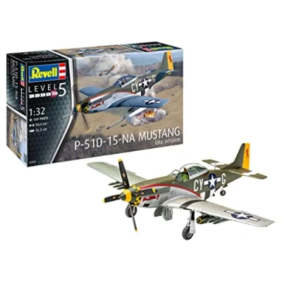 Imagen de Revell 03838 P 51D 15 NA MUSTANG versión tardía escala 1:32 Kit de modelo plástico sin construir/sin pintar