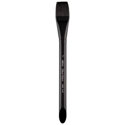 Imagen de Silver Brush Limited 3008S1in Black Velvet Pincel Plano para Acuarela Mango Corto 1&quot;