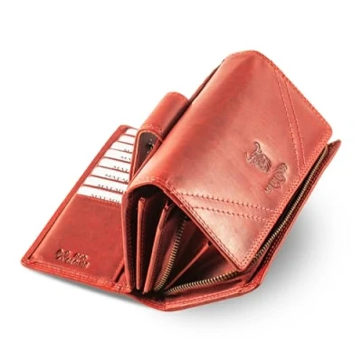 Imagen de Matador® Billetera Grande de Mujer Cuero Genuino Billetero Tarjetero XXL Probado por TÜV Protección RFID/NFC Incluida Caja Regalo
