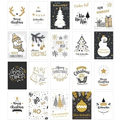 Imagen de Edition Seidel Juego de 20 Tarjetas Navidad exclusivas con sobre. dobles/plegables