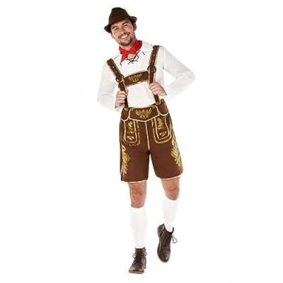 Imagen de Morph Disfraz Oktoberfest Hombre, Traje Tiroles Aleman, Disfraces Oktoberfest, Lederhose Carnaval Hombre Talla L