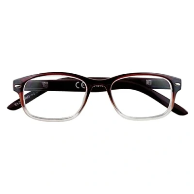 Imagen de Zippo Gafas de lectura, hechas con un marco líneas blandas, ideal para hombres y mujeres, diopter +3.00, color marrón sombreado