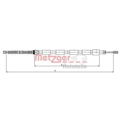 Imagen de METZGER 10.602 Cable de Freno Mano Atrás izquierda 1372/1086 COFLE PEUGEOT: 205 II Hatchback