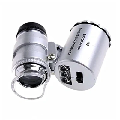 Imagen de Goliton Mini microscopio Bolsillo 60x Lupa joyero de Mano LED lámpara luz