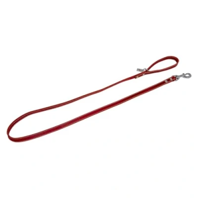 Imagen de JACK AND VANILLA, Correa para Perro, Modelo Piel Negrita, Color Rojo, Tamaño 10 mm x 120 cm