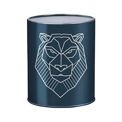 Imagen de Viquel Tarro de lápices metal Lion para escritorio Gris oscuro