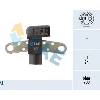 Imagen de FAE 79031 Sensor de revoluciones, control del motor sin cable RENAULT: MEGANE 2 Stufenheck
