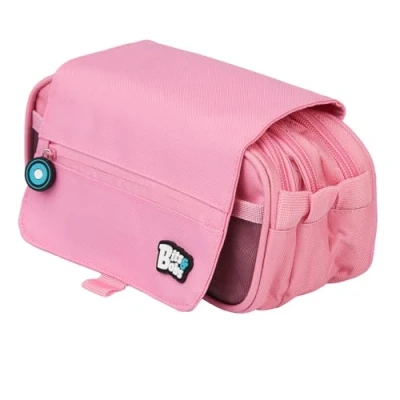 Imagen de Grafoplás Escolar Triple, Estuches 3 Compartimentos Con Solapa Niños Unisex, Rosa (Pink), 23 X 10 Cm