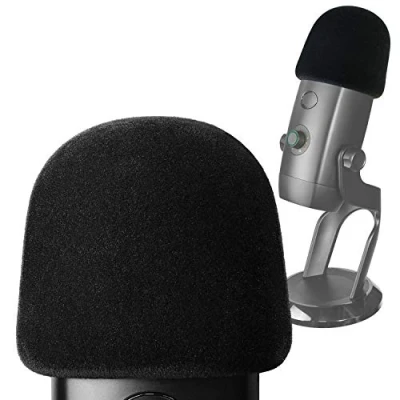 Imagen de Parabrisas de espuma flocada para Blue Yeti X Cubierta micrófono con filtro pop superficie micrófonos condensador YOUSHARES