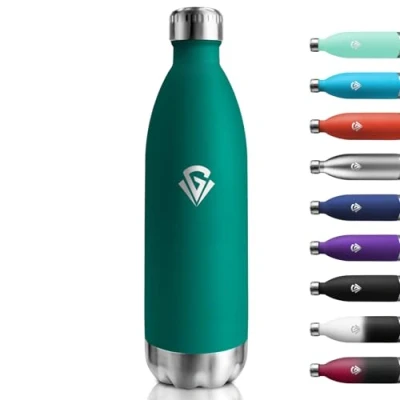 Imagen de Botella Termica 1L, Cantimplora sin BPA, Agua Acero Inoxidable Doble Pared, A Prueba de Fugas, Garrafa para Niños, Adultos, Oficina, Escuela, Senderismo, Deporte, Viajes