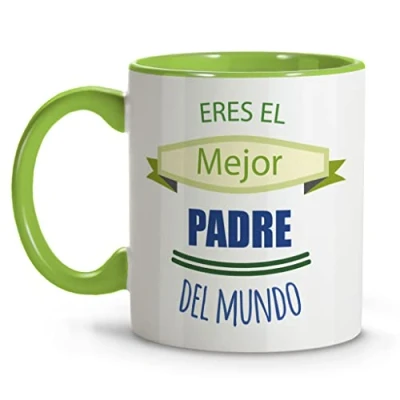 Imagen de LolaPix Taza Papa. Tazas Dia del Padre. Desayuno Originales. Ceramica 330 ml. Regalos con Frases. Mejor Padre