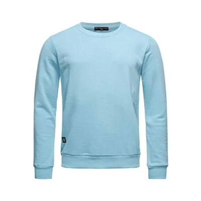 Imagen de RED BRIDGE Sudadera Basica Unicolor de algodón para Hombre Azul Claro