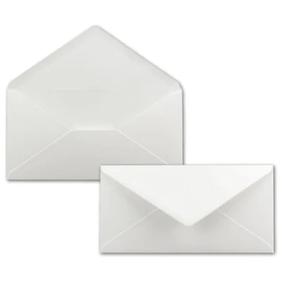 Imagen de neuser color froh Sobres 220 x 110 mm, nassklebung gesamtparent, gris claro 100 Umschläge