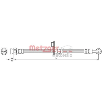 Imagen de METZGER 4110265 Latiguillos de Freno 477