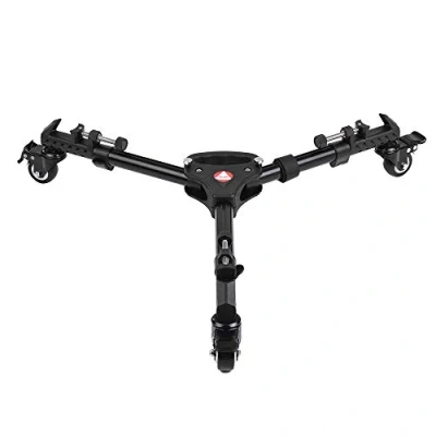 Imagen de Trípode plegable resistente con ruedas de goma y soportes patas ajustables para cámaras Canon, Nikon