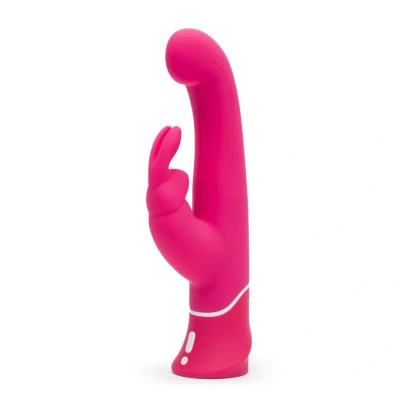 Imagen de Vibrador Conejito punto g rosa recargable color y de silicona Happy Loky