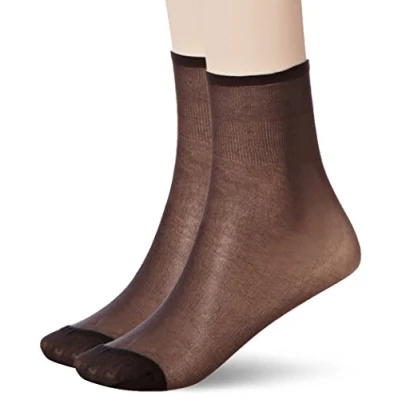 Imagen de Dim Tobilleros Sublim Voile Brillant Mujer x2, Negro, Talla única