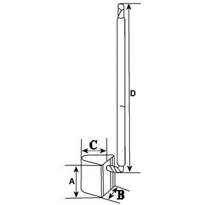 Imagen de HC Cargo F032900265 Escobilla de carbón, arrancador 11,00mm