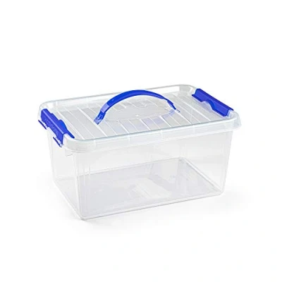 Imagen de PLASTIC FORTE, Caja de almacenamiento, Transparente, 8 litros, con asa