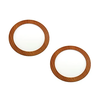 Imagen de Jandei Downlight led 18W=140W luz Blanca Fría 6000K redondo empotrar acabado madera, 1440 lúmenes para salón, cocina, tienda, negocio, oficina (2 UNIDADES)
