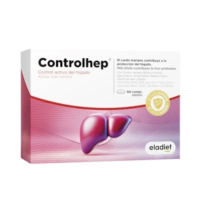 Imagen de Eladiet Controlhelp 60 Comprimidos Con Ingredientes Naturales Ayuda a Mejorar el Funcionamiento del Sistema Digestivo Contribuye la Protección Hígado ,