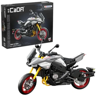 Imagen de CaDA Suzuki CATANA 2022 Set De construcción Moto Carretera Color Gris Negro 1104 Piezas + 8 años Escala 1:6 (DEQUBE 927DE59021)