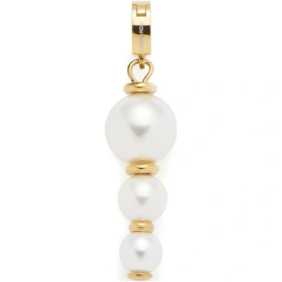 Imagen de Leonardo Jewels Colgante individual Boa para mujer de Acero inoxidable en color dorado con cierre clip, altura: 3,2 cm, 024424, inoxidable, Perla
