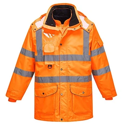 Imagen de Portwest Parka 7 En 1 De Alta Visibilidad Traffic, Ris, Tamaño: 5XL, Color: Naranja, RT27ORR5XL