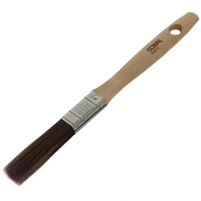 Imagen de Coral 31710 Aspire Brocha de pintura profesional corte recto firme con perfil plano para un acabado ultra suave y preciso emulsión comercial o mango madera FSC brillante