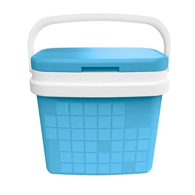 Imagen de COM FORT HOUSE Nevera Portátil con Asa Rígida Porta Alimentos para Camping, Playa, Acampada Color Azul Cielo Capacidad 25L