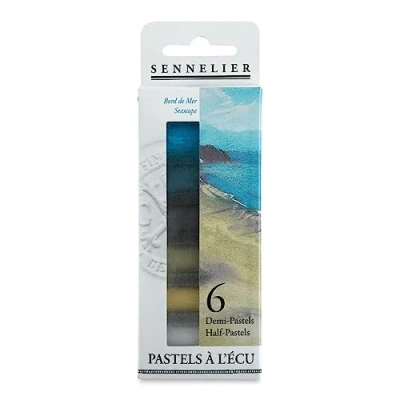 Imagen de Sennelier Surtido de 6 semipasteles extra finos colores análogos (playa)