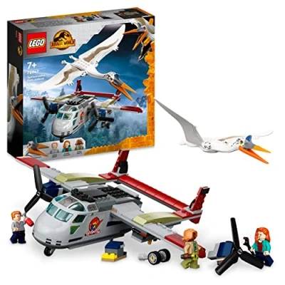 Imagen de LEGO 76947 Jurassic World Emboscada Aérea del Quetzalcoatlus, Dinosaurios de Juguetes, Dino, Avión para Construir, Figura Animales y Minifiguras, Regalo Niños Niñas a Partir 7 Años