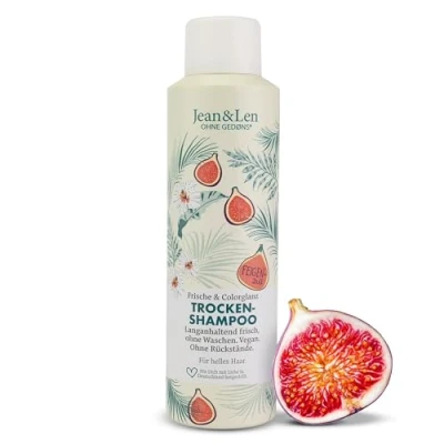Imagen de Jean &amp; Len Champú seco frescor y brillo del color para cabellos claros, sin raíces grasas residuos de producto, aroma afrutado a higo fresco, con filtro UV, parabenos ni siliconas, vegano, 200ml