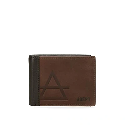 Imagen de Adept Jim Cartera horizontal con monedero Marrón 11x8x1 cms Piel