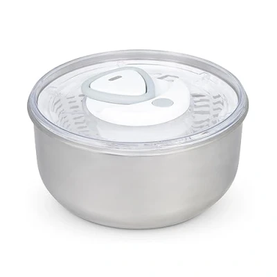 Imagen de Zyliss E940020 Easy Spin 2 Centrifugadora de Lechuga, Grande, Acero Inoxidable, Blanco, Escurridor Para Ensaladas y Verduras, Apto Lavavajillas