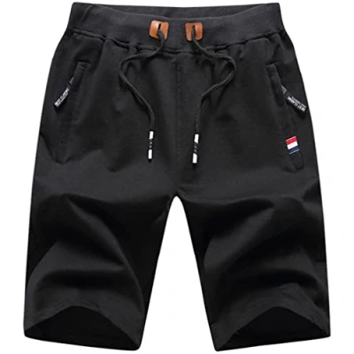 Imagen de Pantalón Corto para Hombre Pantalones Cortos Deportivos Deporte con Cremallera Algodon Shorts