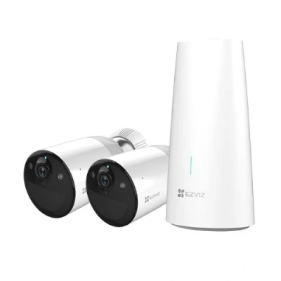 Imagen de EZVIZ Cámara Vigilancia WiFi Exterior sin Cables,2 Cámaras Kit de Seguridad,365 Días Autonomía Batería,1080P,Visión Nocturna a Color,PIR Detección Movimiento,IP66,Compatible con Alexa,BC1 B2