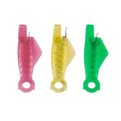 Imagen de 3 Piezas Enhebradores de Aguja Plástico, Agujas Coser a Mano, Herramienta Enhebradora Plástico Multicolor, Enhebrador Simple, Hogar