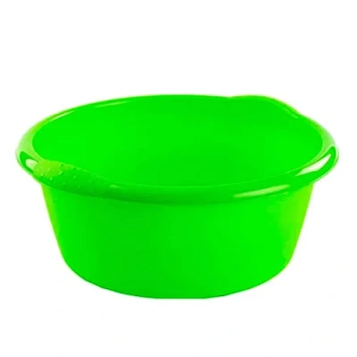 Imagen de AC Barreño Redondo Capacidad de 6 litros Fabricado en Polipropileno Apto Uso Alimentario para Lavabo, Fregadero y Bañera Color Verde