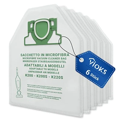 Imagen de bolsas de aspiradora para Vorwerk Kobold 200 VK200 FP200 filtro microfibra